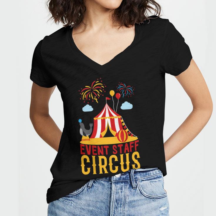 Even Staff Circus Women V-Neck T-Shirt