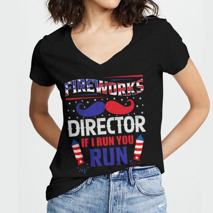 Fireworks Director If I Run You Run Women V-Neck T-Shirt