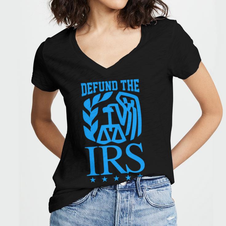 Funny Humour Irs Defund The Irs Women V-Neck T-Shirt