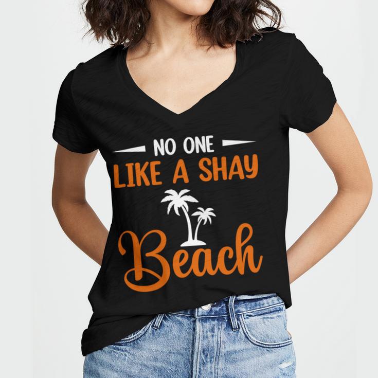 Funny No One Like A Shay Beach Palm Tree Summer Vacation Women V-Neck T-Shirt