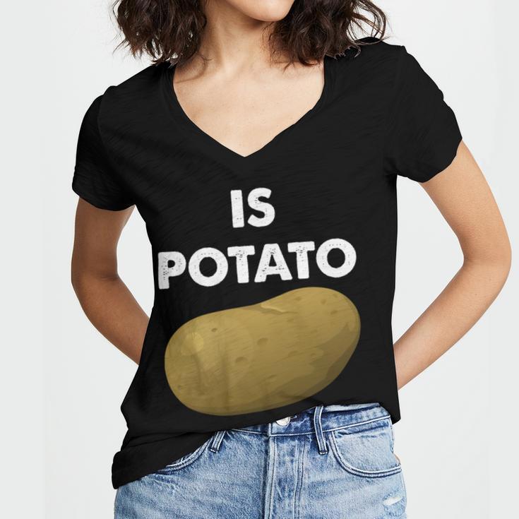 Funny Potato Women V-Neck T-Shirt