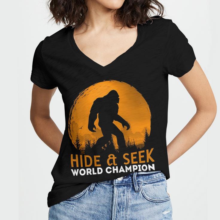 Market Trendz Bigfoot Hide And Seek Champion 405 Trending Shirt Women V-Neck T-Shirt