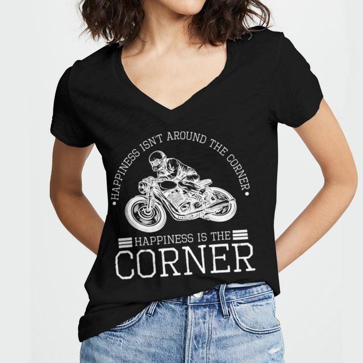 Motorcycle Motorbike Two Wheeler 491 Shirt Women V-Neck T-Shirt