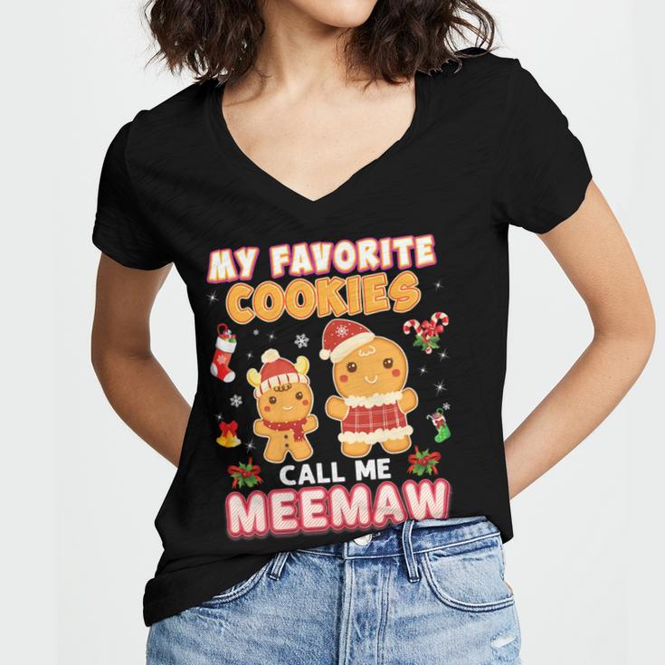 My Favorite Cookies Call Me Meemaw 882 Shirt Women V-Neck T-Shirt