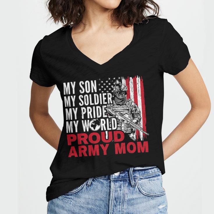 My Son My Soldier My Pride My World 694 Shirt Women V-Neck T-Shirt