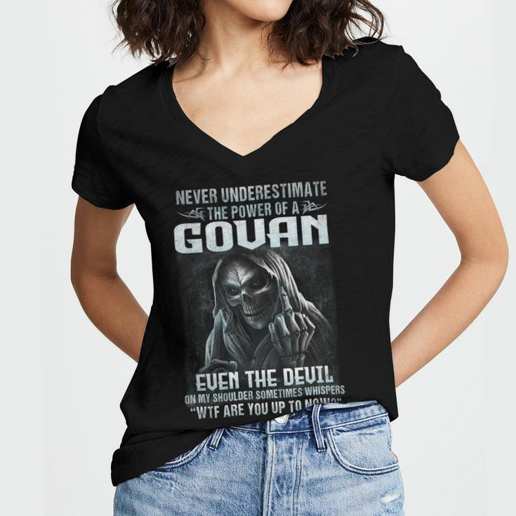 Never Underestimate The Power Of An Govan Even The Devil V8 Women V-Neck T-Shirt