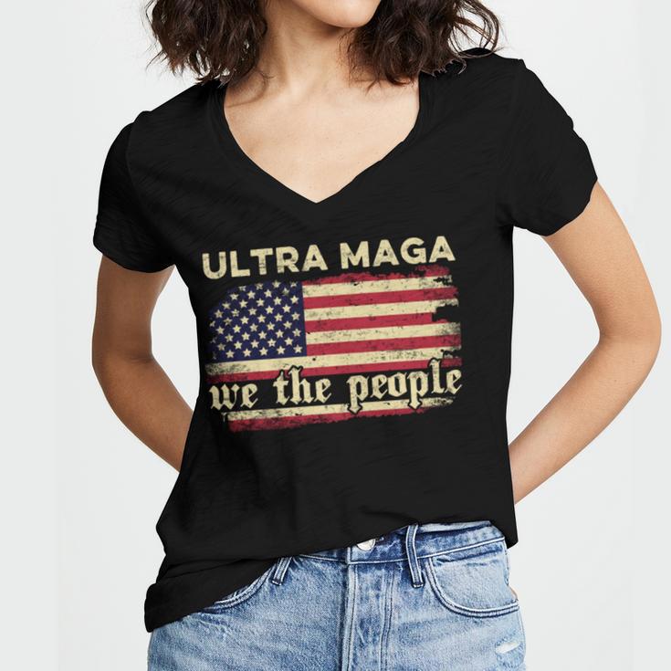 Proud Ultra Maga V9 Women V-Neck T-Shirt