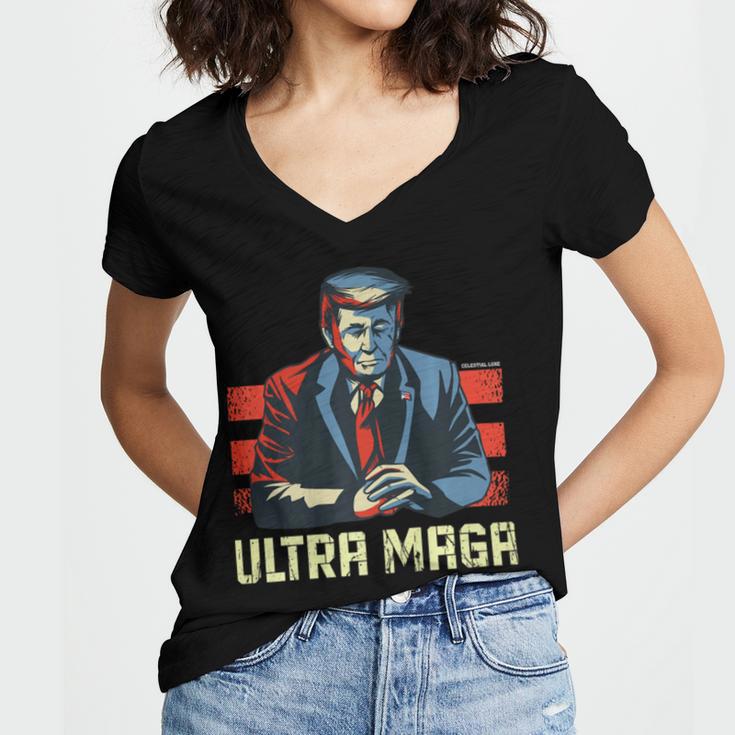 The Great Maga King Trump Ultra Proud Ultramaga Women V-Neck T-Shirt