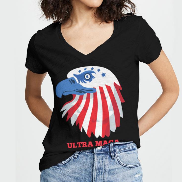 Ultra Maga Memorial Day Women V-Neck T-Shirt