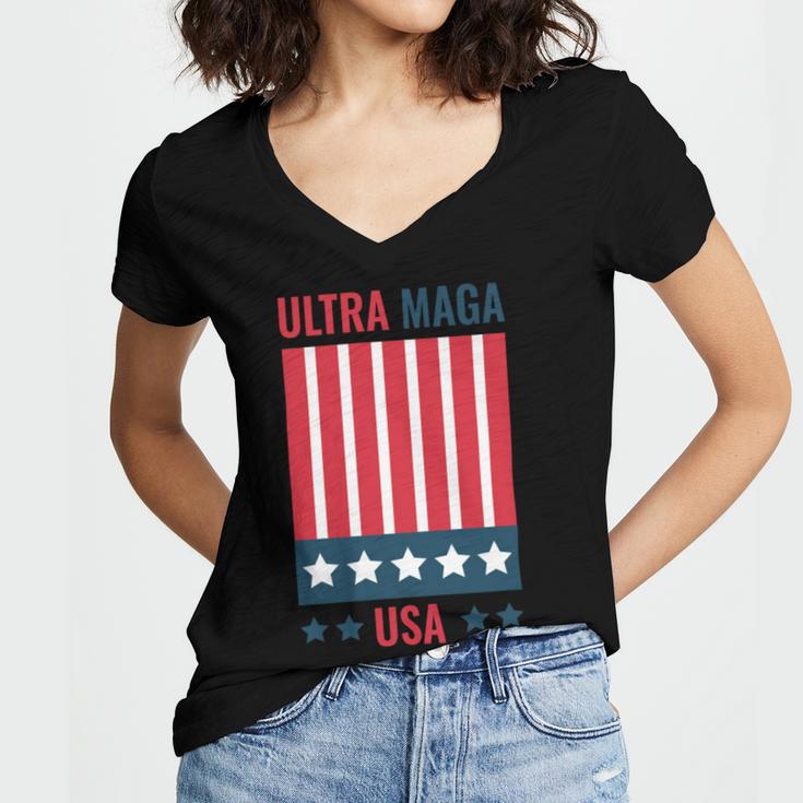 Ultra Maga Usa Women V-Neck T-Shirt