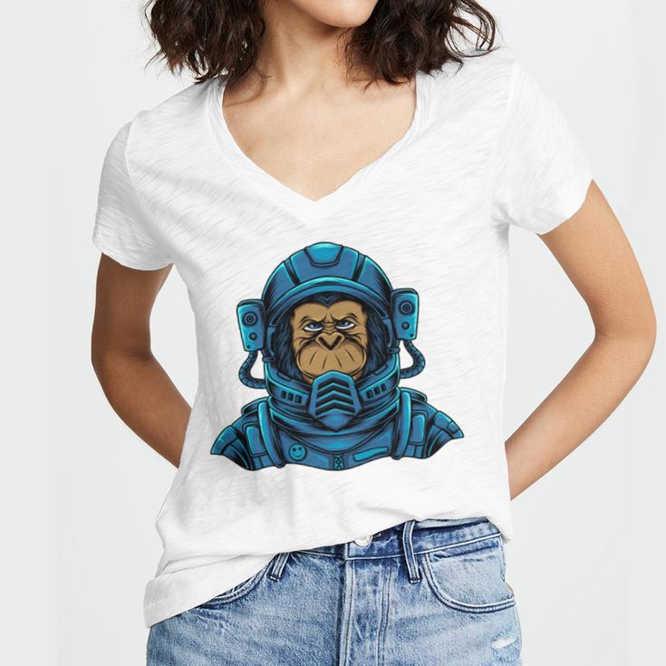 Astromonkey Women V-Neck T-Shirt