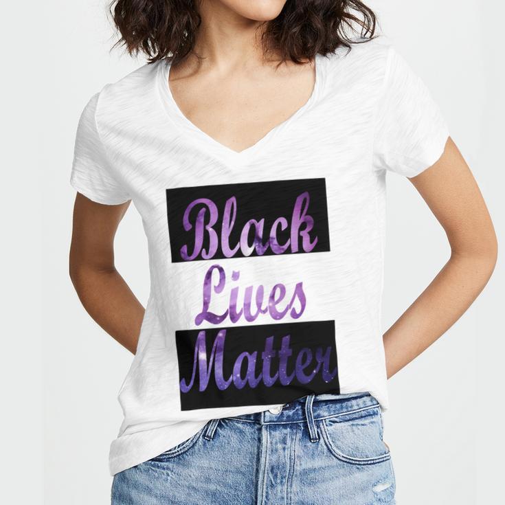 Black Lives Matter Minding My Black Owned Business Women V-Neck T-Shirt