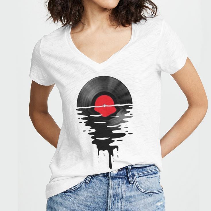 Cool Record Dj Music Women V-Neck T-Shirt