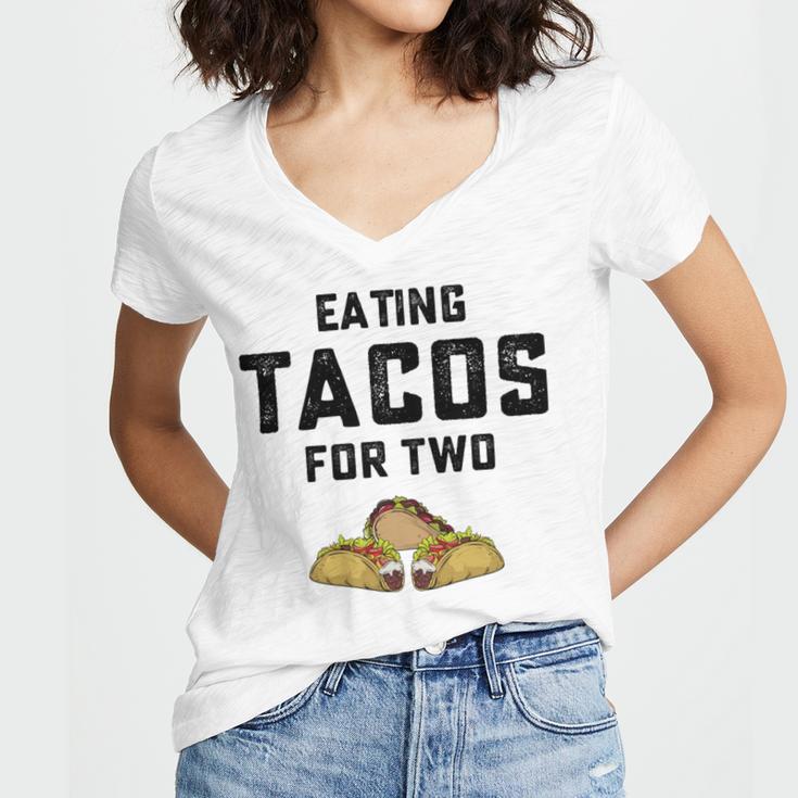 Eating Tacos For Two Women V-Neck T-Shirt