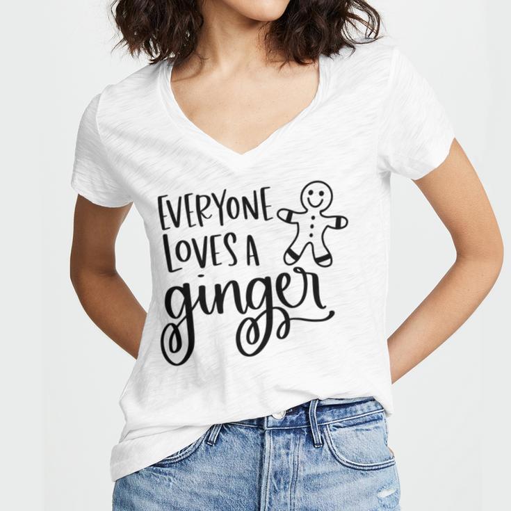 Everyone Loves A Ginger Women V-Neck T-Shirt