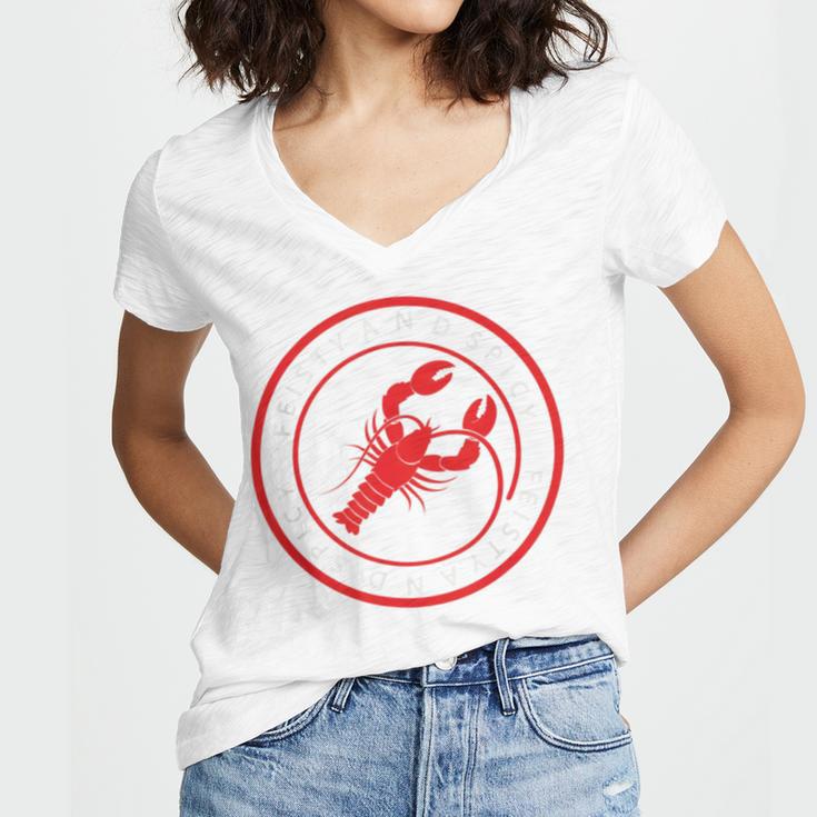 Feisty And Spicy Funny Women V-Neck T-Shirt