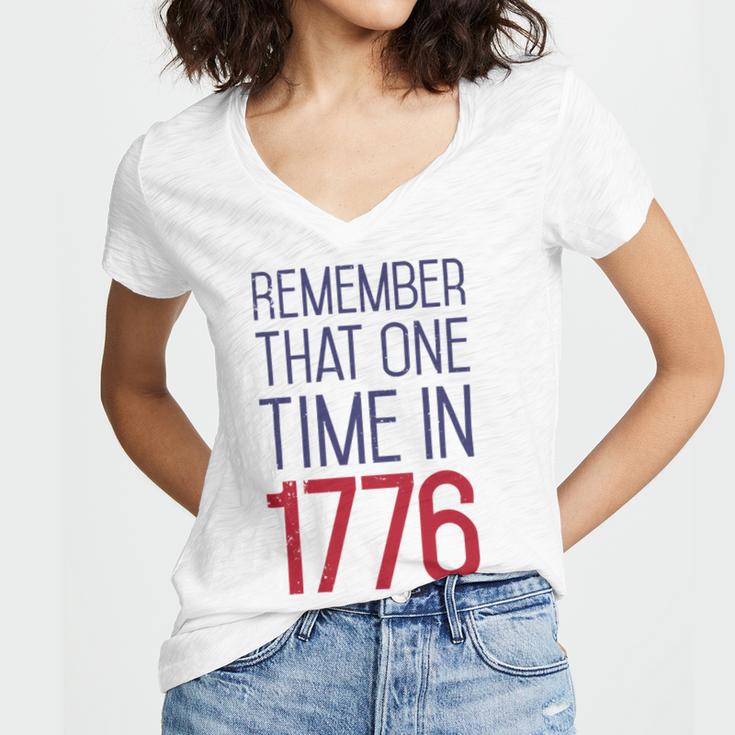 Fourth Of July Remember 1776 Funny 743 Shirt Women V-Neck T-Shirt