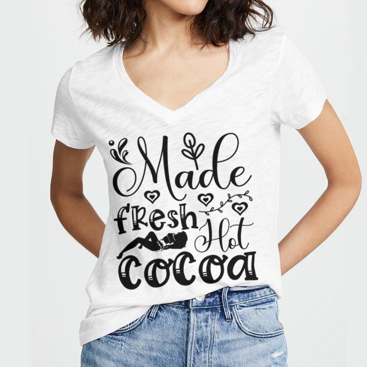 Fresh Hot Cocoa Women V-Neck T-Shirt