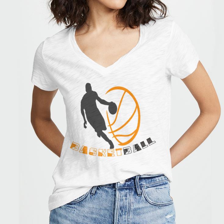 Funny Basketball Gift For Basketball Lovers Women V-Neck T-Shirt