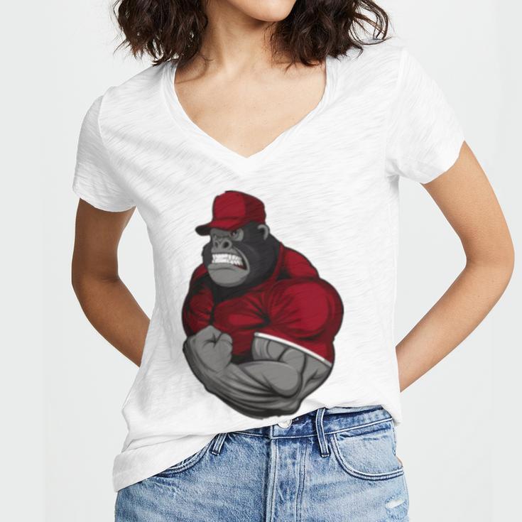 Gorilla Muscle Women V-Neck T-Shirt