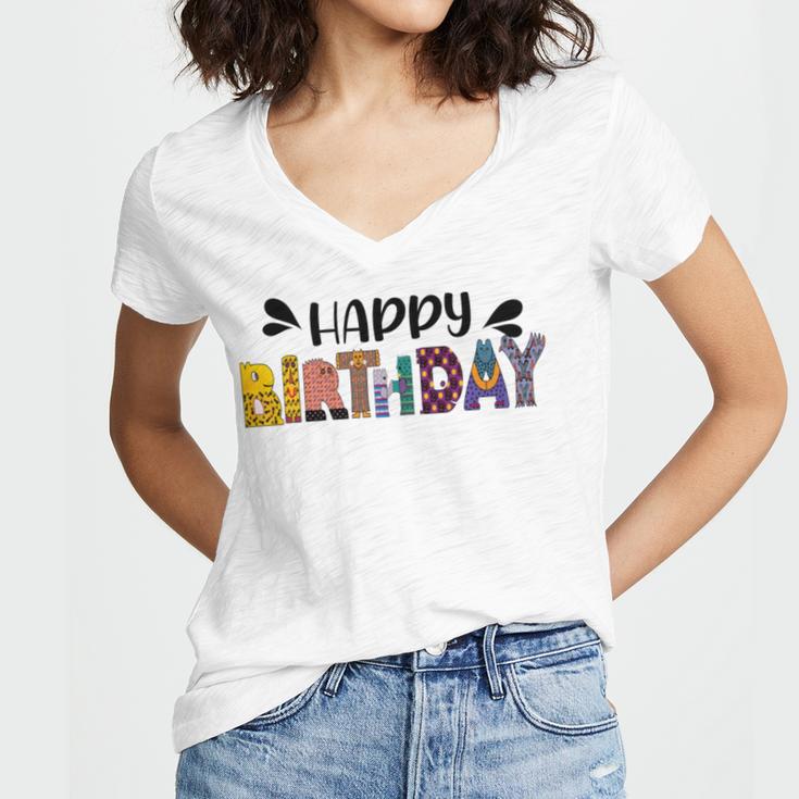 Happy Birthday V2 Women V-Neck T-Shirt