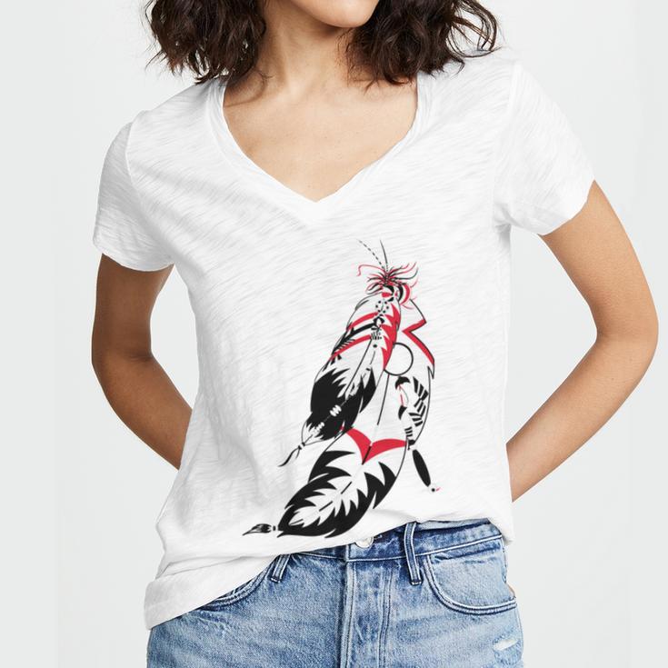 Huchnon Native American Tribe V6 Women V-Neck T-Shirt