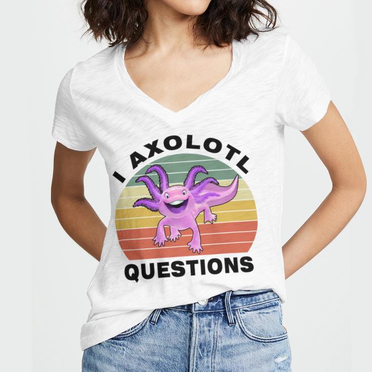 I Axlotl Questions Cute Axlotl V2 Women V-Neck T-Shirt