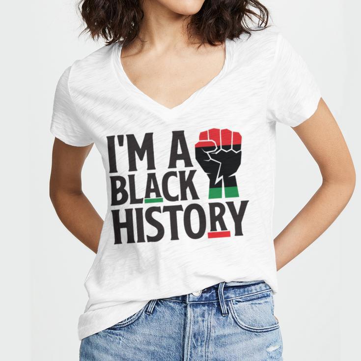 Im A Black History Juneteenth African American Women V-Neck T-Shirt