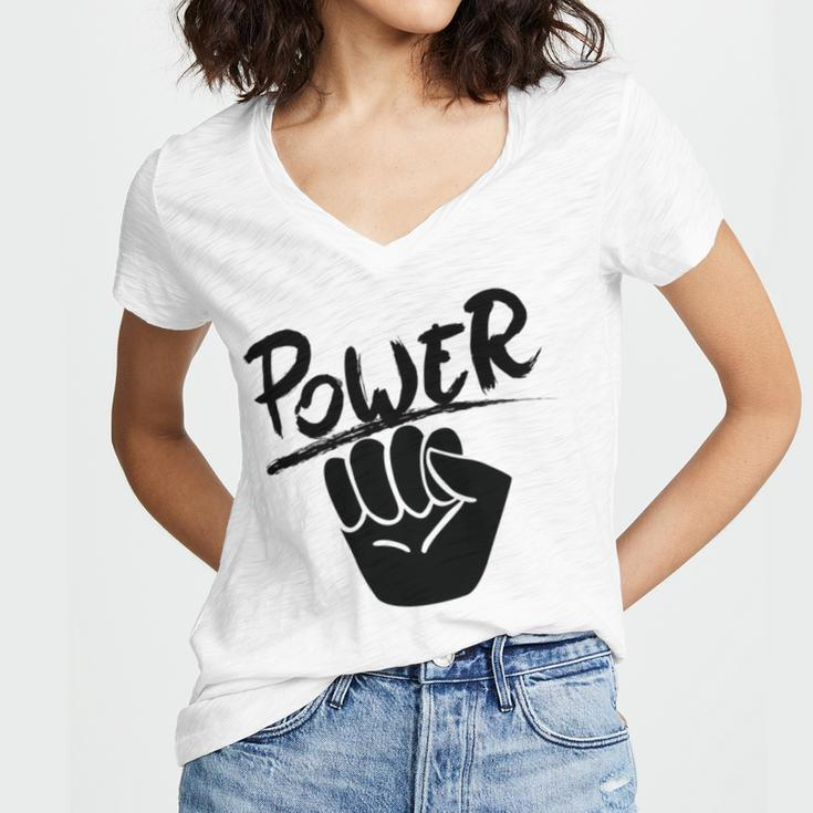 Juneteenth Black Power Women V-Neck T-Shirt
