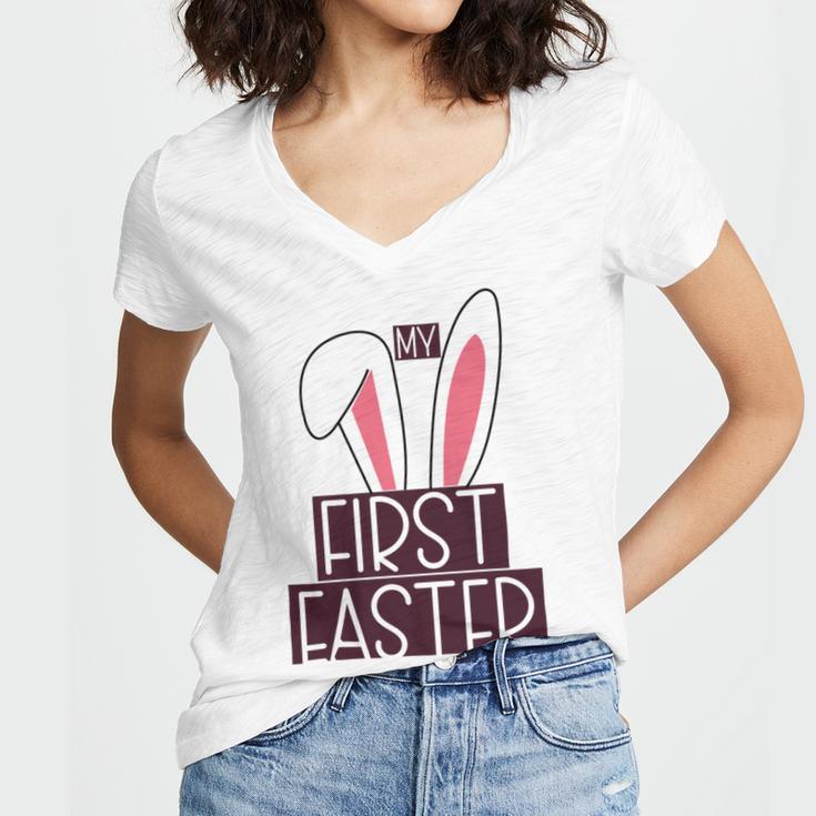 My First Easter Women V-Neck T-Shirt