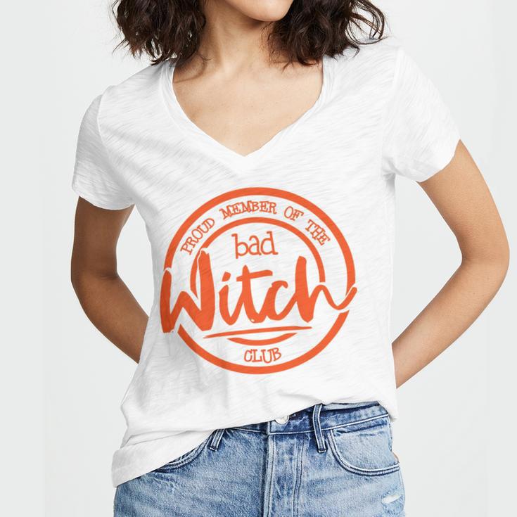 Proud Member Of The Bad Witch Club Circle Basic Women V-Neck T-Shirt