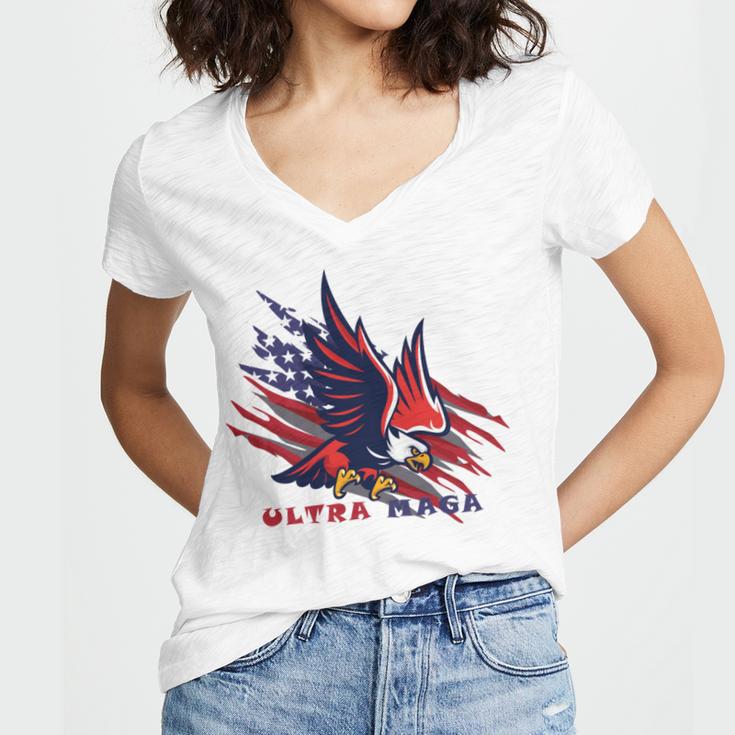 The Ultra Maga Is Back Women V-Neck T-Shirt