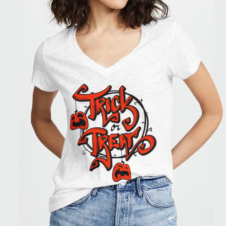 Trick Or Treat Halloween 150 Shirt Women V-Neck T-Shirt