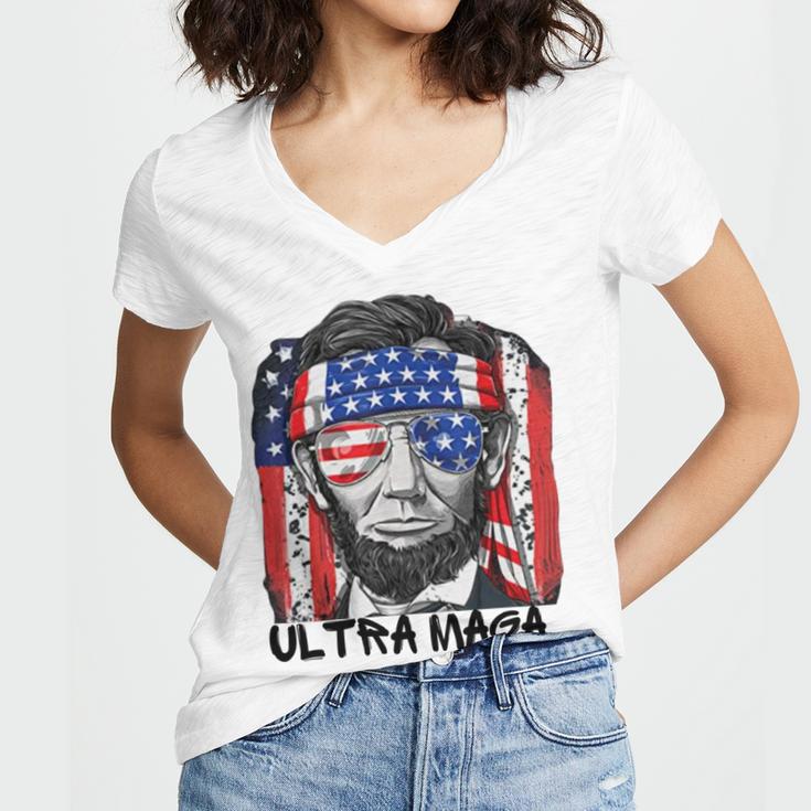 Ultra Maga And Proud Of It Essential Tshirt Women V-Neck T-Shirt