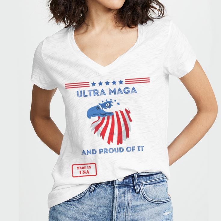 Ultra Maga And Proud Of It V12 Women V-Neck T-Shirt