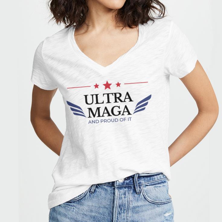 Ultra Maga And Proud Of It V16 Women V-Neck T-Shirt