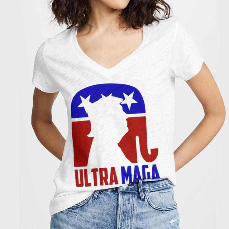 Ultra Maga And Proud Of It V2 Women V-Neck T-Shirt