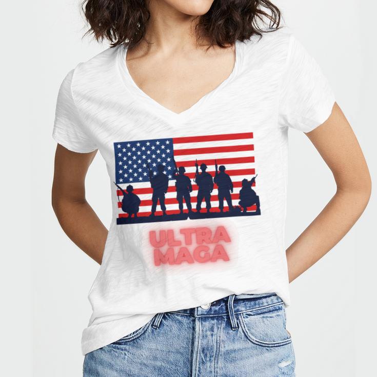 Ultra Maga And Proud Of It V21 Women V-Neck T-Shirt