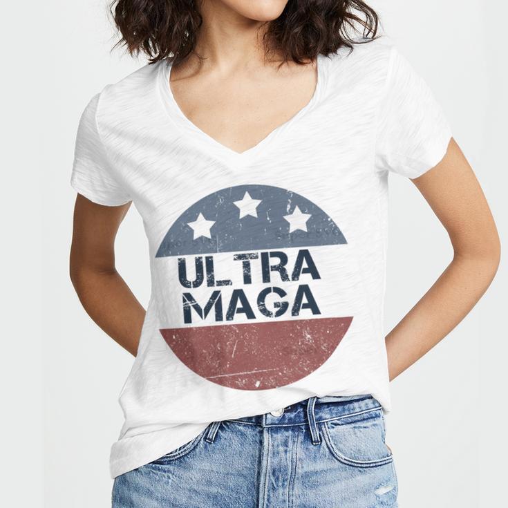 Ultra Maga And Proud Of It V4 Women V-Neck T-Shirt