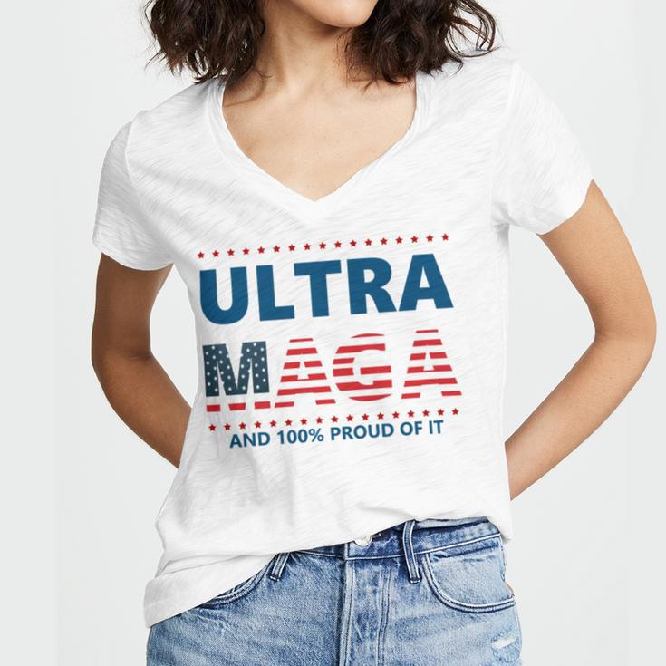 Ultra Maga And Proud Of It V5 Women V-Neck T-Shirt