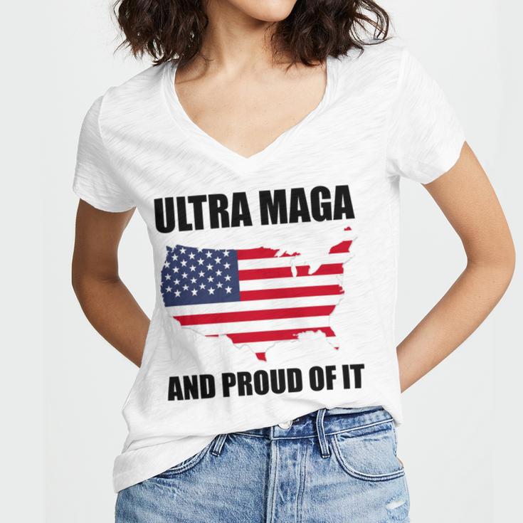 Ultra Maga And Proud Of It V6 Women V-Neck T-Shirt