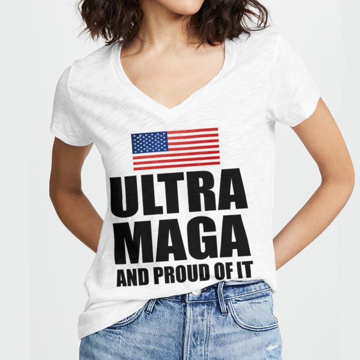 Ultra Maga And Proud Of It V8 Women V-Neck T-Shirt