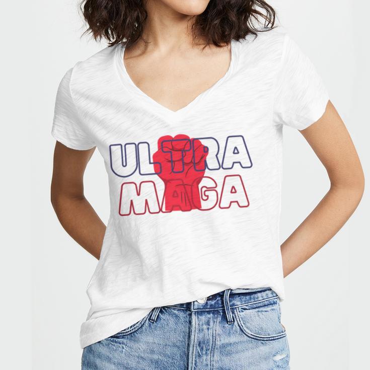 Ultra Maga V27 Women V-Neck T-Shirt