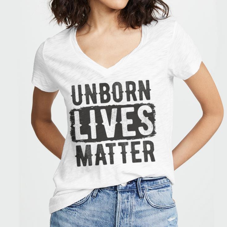 Unborn Lives Matter Women V-Neck T-Shirt