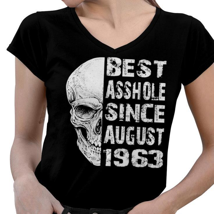 1963 August Birthday V2 Women V-Neck T-Shirt