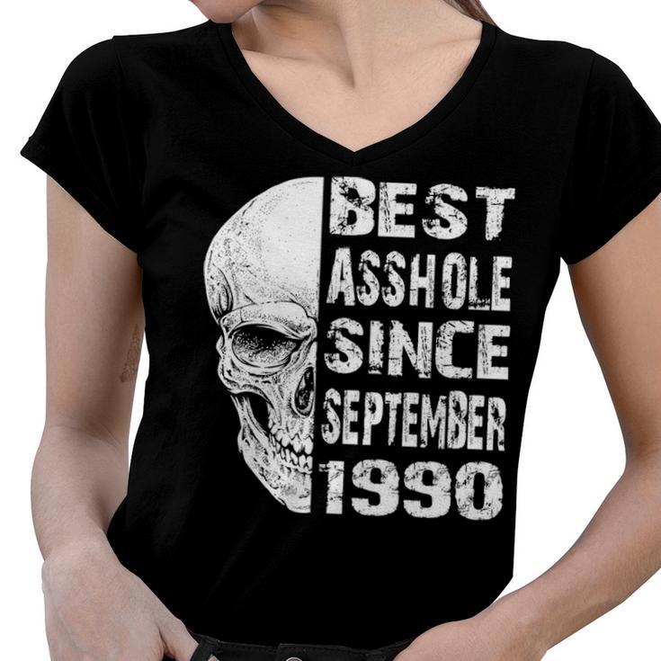 1990 September Birthday Women V-Neck T-Shirt