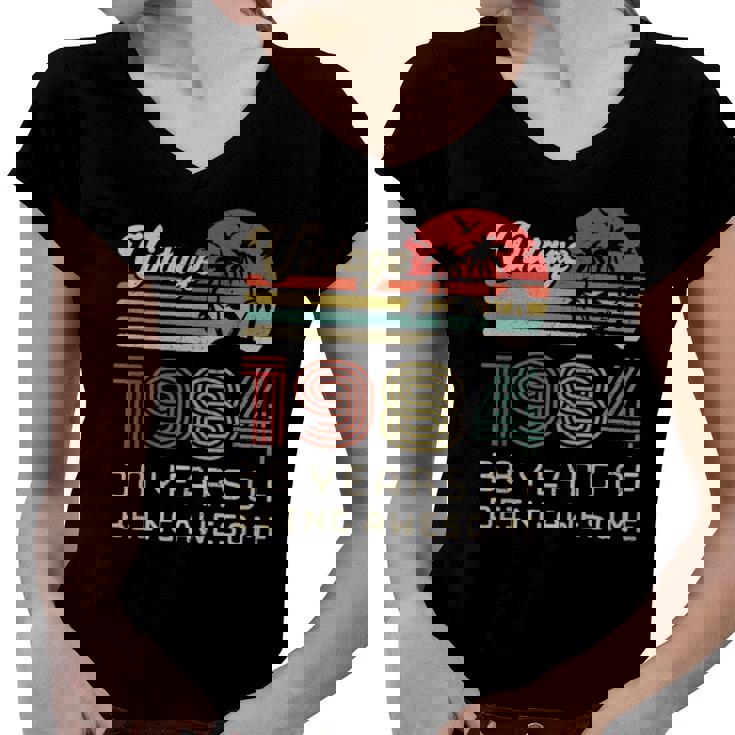 38 Years Old Birthday Vintage 1984 38Th Birthday Women V-Neck T-Shirt