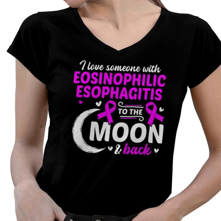 Allergic Oesophagitis Eosinophilic Esophagitis Awareness Women V-Neck T-Shirt