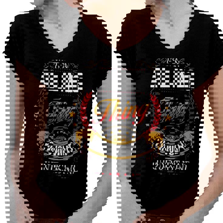 Alling Shirt Family Crest Alling T Shirt Alling Clothing Alling Tshirt Alling Tshirt Gifts For The Alling  Women V-Neck T-Shirt