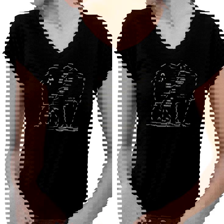 Appalachian Trail Bear Symbol Of Appalachian National Park Women V-Neck T-Shirt